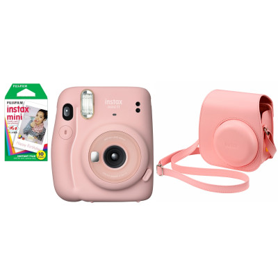 Fujifilm Instax Mini 11 Pink + ЧОХОЛ + ФОТОПАПЕР (10шт)