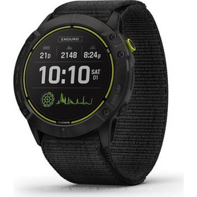 Garmin Enduro Carbon Gray Titanium with Black UltraFit Nylon Strap (010-02408-01/11)