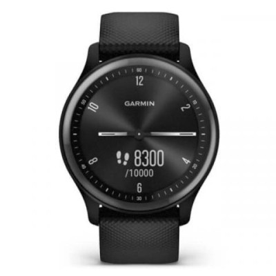 Garmin Vivomove Sport Black Case and S. Band w. Slate Accents (010-02566-00)