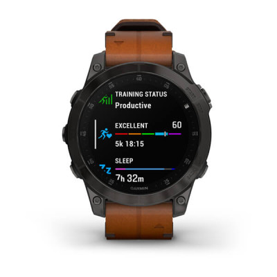 Garmin Epix (Gen 2) Sapphire – B. Titanium w. Chestnut L. Band (010-02582-30)