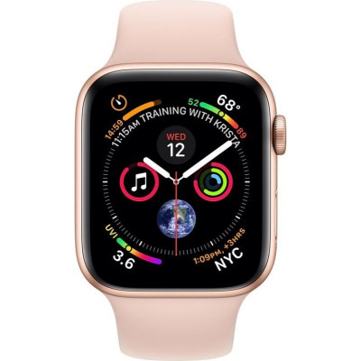 Apple Watch Series 4 GPS + LTE 44mm Gold Alum. w. Pink Sand Sport b. Gold Alum. (MTV02, MTVW2)