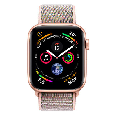 Apple Watch Series 4 GPS 44mm Gold Alum. w. Pink Sand Sport l. Gold Alum. (MU6G2)