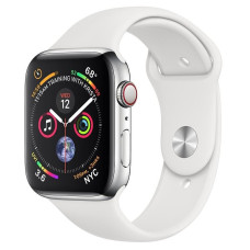 Apple Watch Series 4 GPS+LTE 44mm Steel w. White Sport б. Steel (MTV22, MTX02)