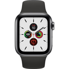 Apple Watch Series 5 LTE 40мм Space Black Steel w. Black b.- Space Black Steel (MWWW2)