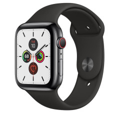 Apple Watch Series 5 LTE 44mm Space Black Steel w. Black b.- Space Black Steel (MWW72/MWWK2)