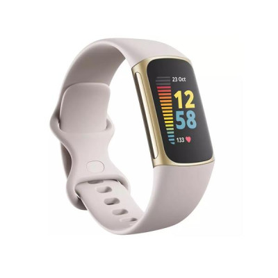 Fitbit Charge 5 Soft Gold Stainless Steel/ Lunar White Band