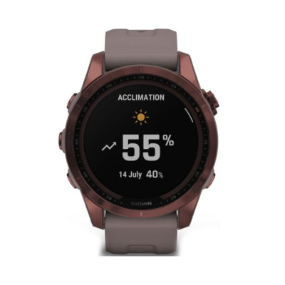 Garmin Fenix 7S Sapphire Solar Dark Bronze Titanium w. Shale G. Band (010-02539-28/29)