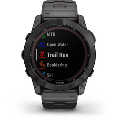  Garmin Fenix 7X Sapphire Solar C. Grey DLC Titanium w. Carbon Grey DLC Vented T. Band (010-02541-27)