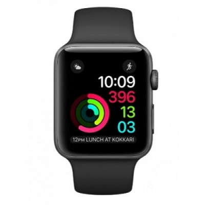 Apple Watch Series 2 38mm Space Gray Aluminum Case with Black Sport Band (MP0D2)