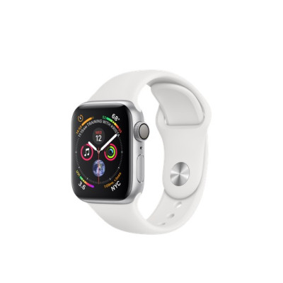 Apple Watch Series 4 GPS 40mm Silver Alum. w. White Sport б. Silver Alum. (MU642)