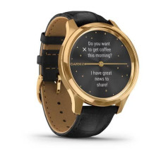 Garmin vivomove Luxe Pure Gold-Black Leather (010-02241-22)