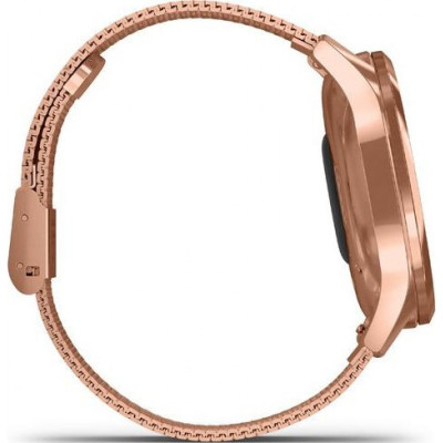  Garmin Vivomove Luxe 18K Rose Gold PVD Stainless Steel w. Rose Gold Milanese B. (010-02241-24)