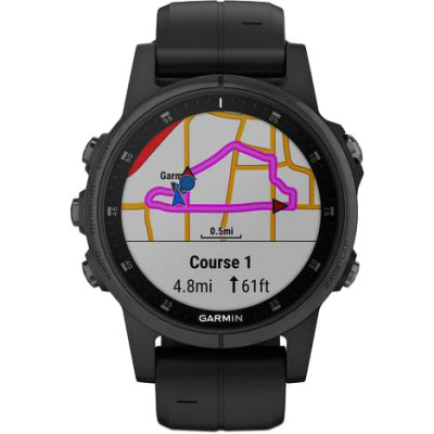 Garmin Fenix 5S Plus Sapphire Black with Black Band (010-01987-03/010-01987-02)