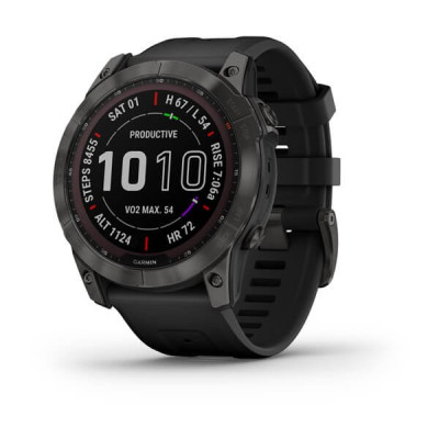  Garmin Fenix 7X Sapphire Solar Carbon Gray DLC Titanium with Black Band (010-02541-10/11)