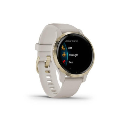 Garmin Venu 2S Light Gold Stainless Steel Bezel with Light Sand Case and Silicone Band (010-02429-01/11)