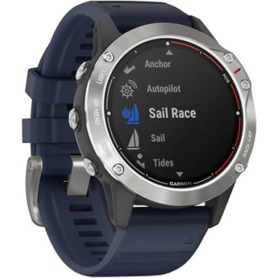 Garmin quatix 6 Gray with Blue Band (010-02158-90/010-02158-91)