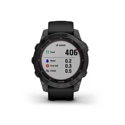  Garmin Fenix 7 Sapphire Solar Black DLC Titanium with Black Band (010-02540-35)