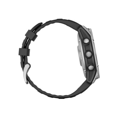 Garmin Fenix E 47mm AMOLED Stainless Steel with Black Silicone Band (010-03025-02/00)