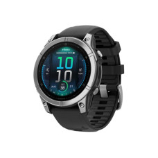 Garmin Fenix E 47mm AMOLED Stainless Steel with Black Silicone Band (010-03025-02/00)