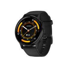Garmin Venu 3 Slate Stainless Steel Bezel with Black Case and Silicone Band (010-02784-01/51)