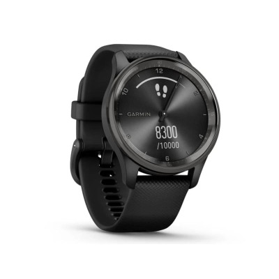 Garmin Vivomove Trend Slate S. Steel Bezel with Black Case and S. Band (010-02665-00)