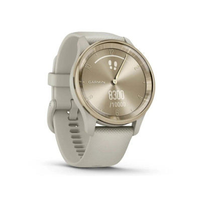 Garmin Vivomove Trend Cream Gold S. Steel Bezel w. F. Gray Case and S. Band (010-02665-02)