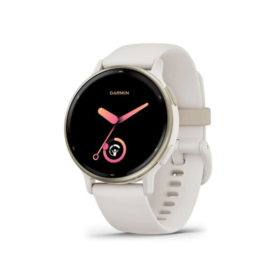 Garmin vivoactive 5 Cream Gold Aluminum Bezel with Ivory Case and Silicone Band (010-02862-11)