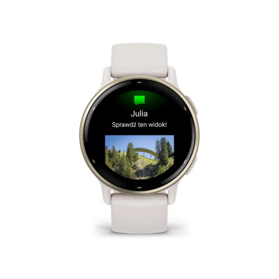 Garmin vivoactive 5 Cream Gold Aluminum Bezel with Ivory Case and Silicone Band (010-02862-11)