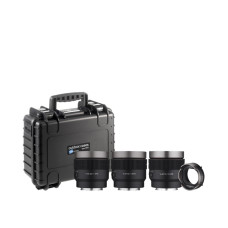 Samyang V-AF lens set + MF adapter + case