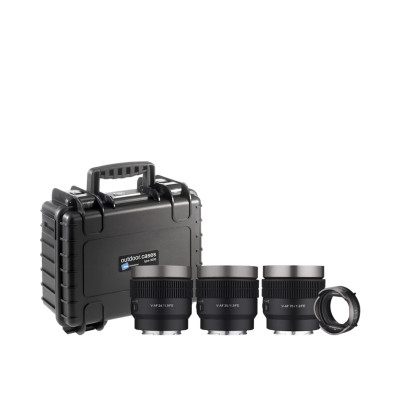 Samyang V-AF lens set + MF adapter + case