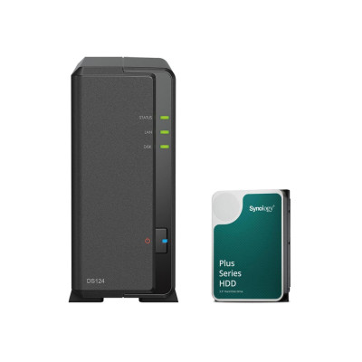 Synology DS124 (1x 12TB HDD HAT3310 Plus)