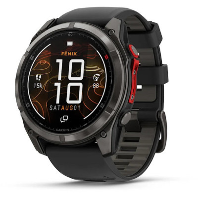  Garmin Fenix 8 Pro 51 mm MicroLED Carbon Gray Titanium with Black/Pebble Gray (010-03380-00/01/05)