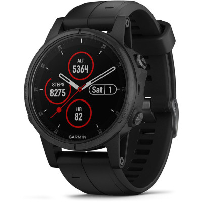 Garmin Fenix 5 Plus Sapphire Black with Black Band (010-01988-00/010-01988-01)