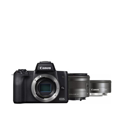 Canon EOS M50 black + M15-45mm F3.5-6.3 IS STM + M22mm (2680C032)