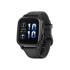 Garmin Venu Sq 2 – Music Edition Slate Aluminum Bezel with Black Case and Silicone Band (010-02700-00/10)