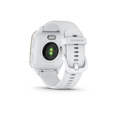 Garmin Venu Sq 2 Cream Gold Aluminum Bezel with White Case and Silicone Band (010-02701-01/11)