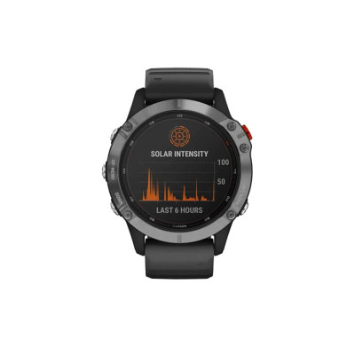 Garmin Fenix 6 Solar Silver with black band (010-02410-00)