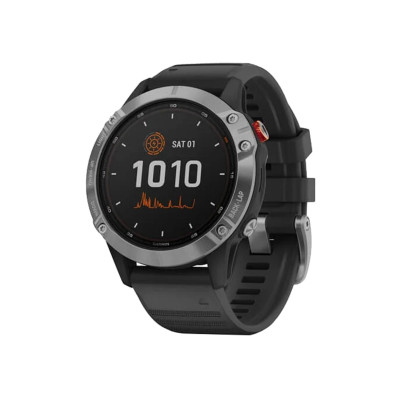 Garmin Fenix 6 Solar Silver with black band (010-02410-00)