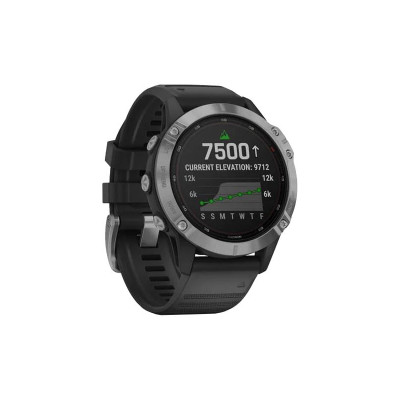 Garmin Fenix 6 Solar Silver with black band (010-02410-00)