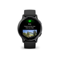 Garmin vivoactive 5 Slate Aluminum Bezel with Black Case and Silicone Band (010-02862-10)