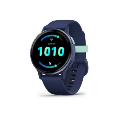 Garmin vivoactive 5 Metallic Navy Aluminum Bezel with Navy Case and Silicone Band (010-02862-12)