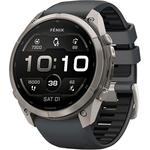 Garmin Fenix 9 Pro 51mm Titanium with Graphite/Black Silicone Band (010-04337-25/26)