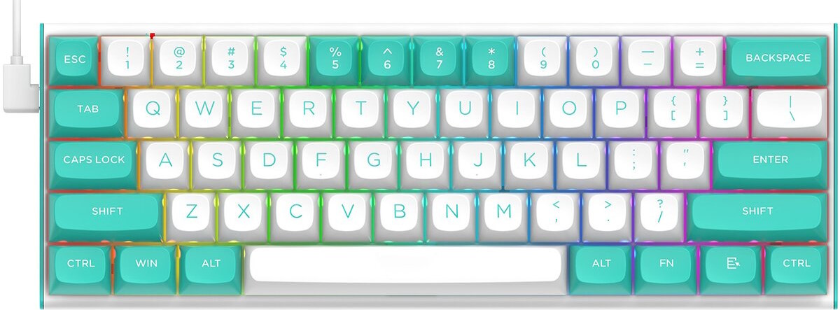 Redragon Fidd Teal/White (K683WB-RGB)