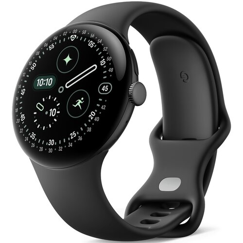 Google Pixel Watch 4 45mm Wi-Fi Matte Black Aluminum case / Obsidian Active Band