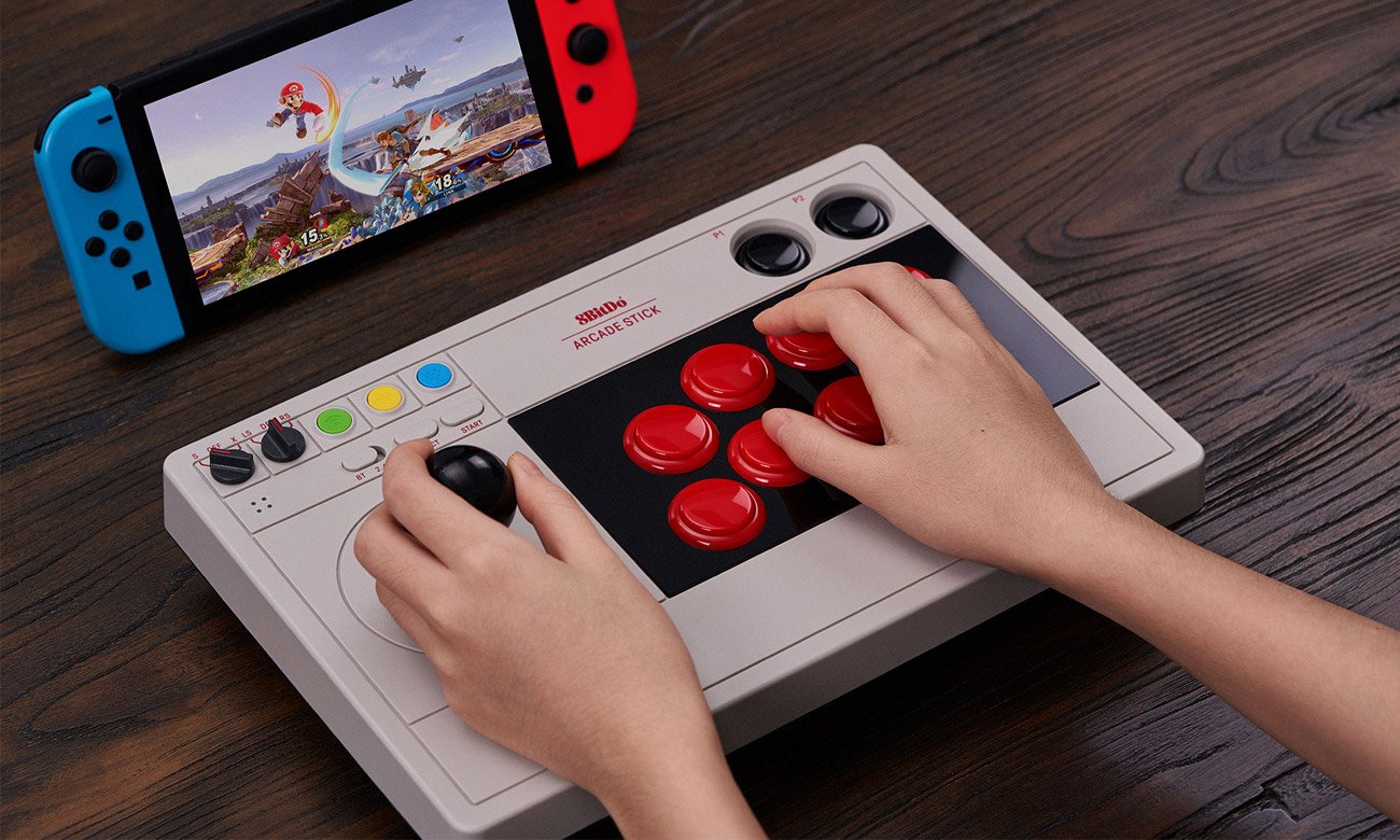 Контролер 8BitDo Arcade Stick для ПК і Nintendo Switch – динамічне розташування кнопок