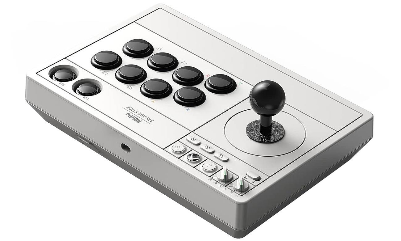 8BitDo Arcade Stick Controller для Xbox/PC, білий – кутовий вид зверху