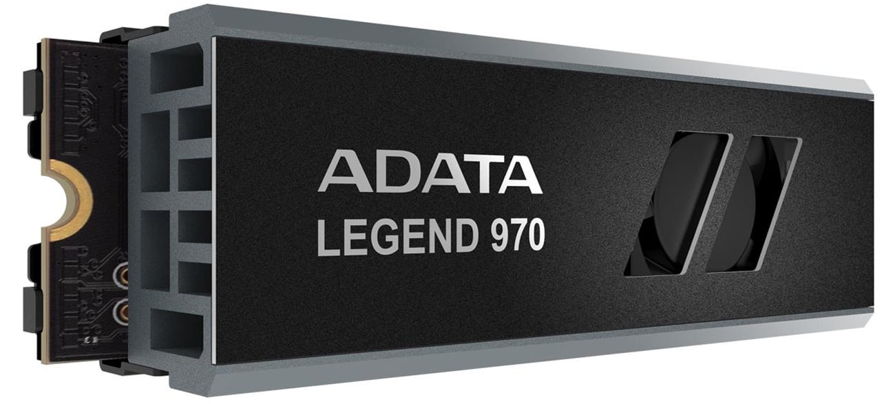 ADATA LEGEND 970 PCIe Gen5 NVMe M.2 SSD – вид спереду під кутом