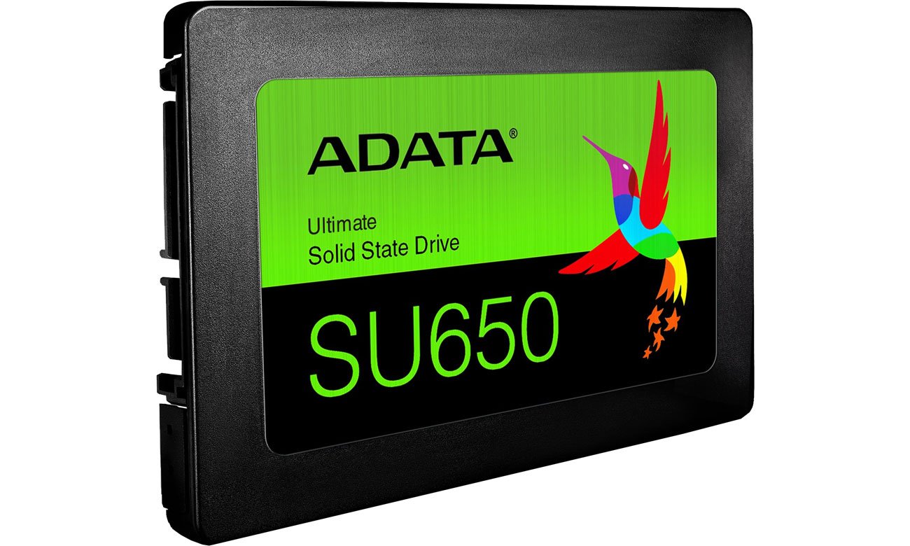 Твердотельный накопитель ADATA Ultimate SU650 512 ГБ – вид спереди, под углом