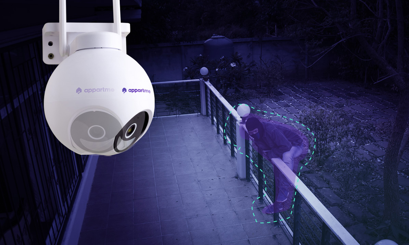 Appartme Night Guard 360 Wi-Fi зовнішня камера - виявлення руху та сповіщення