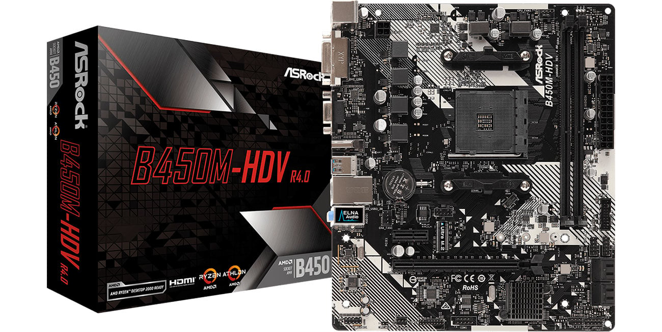 Материнська плата Socket AM4 ASRock B450M-HDV R4.0